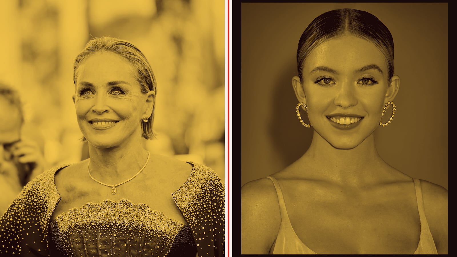 Sharon Stone’s Sydney Sweeney joke lands because the provocation is now the brand